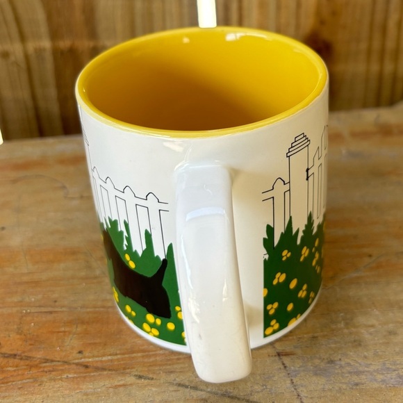 Dept 56 Scottie Cafe Scottish Terrier Yellow & White Coffee Mug Size 10oz - Picture 4 of 7